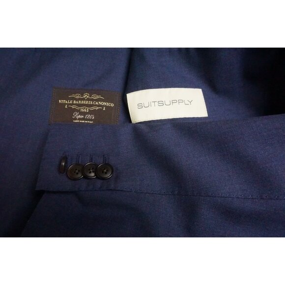Suitsupply La Spalla Wool Blue Lightweight 2 Pc Suit Jacket Pants Sz 60eu 50us